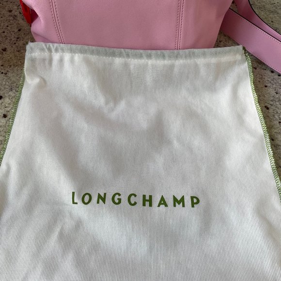 Longchamp Le Pliage Cuir Top Handle Bag in Pink - Picture 7 of 11